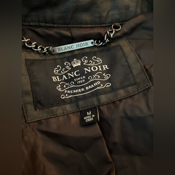 ❌SOLD❌Blanc Noir Women’s Black Moto Jacket Size M NWT - Picture 5 of 5